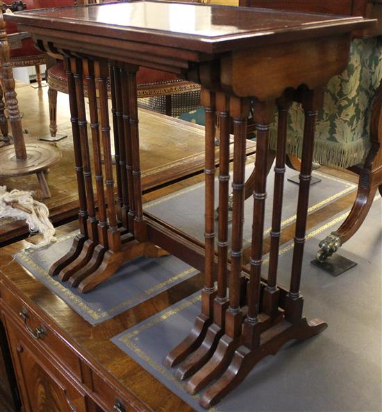 Mahogany nest of  4 tables